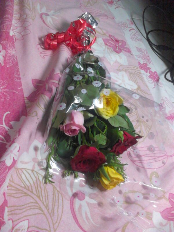 The first time someone gave me a bouquet of flowers